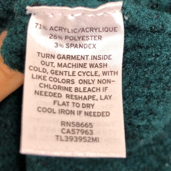 Leith Green Ribbed Knit Sweater Sz S - Picture 7 of 8